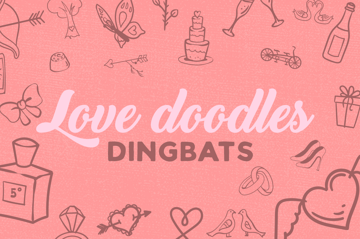 Boost Campaign Visuals with Love Doodles Dingbat Typeface