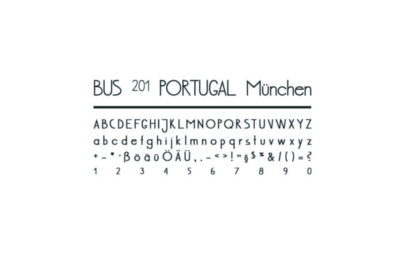 Bus 201 Portugal München: A Bold Sans Serif for Brand Impact