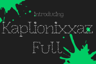 Kaplionixxaz Full: A Stippled Typeface for Relaxed Brands